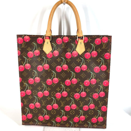 Louis Vuitton Shoulder Bag Sac Plat Monogram Cherry Canvas Brown