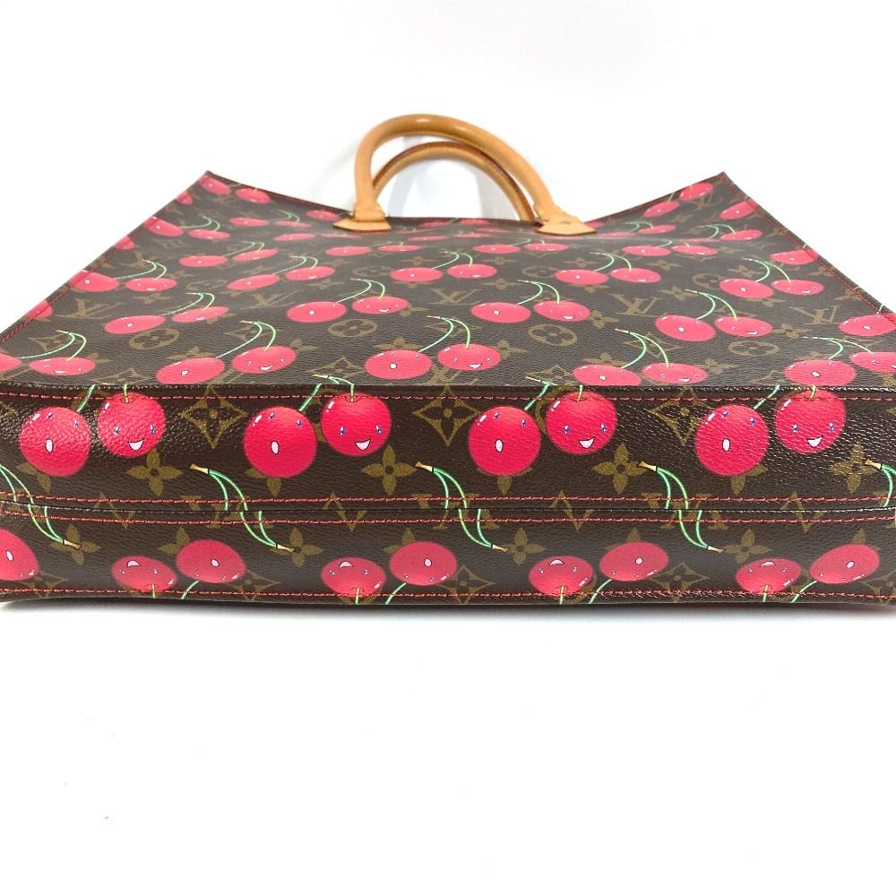 Louis Vuitton Shoulder Bag Sac Plat Monogram Cherry Canvas Brown — view 6
