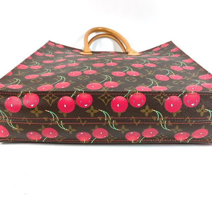 Louis Vuitton Shoulder Bag Sac Plat Monogram Cherry Canvas Brown — view 6