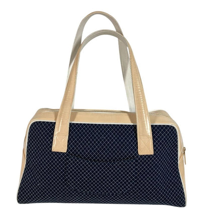 Chanel Shoulder Bag CC Logo Quilted Canvas Navy — view 3