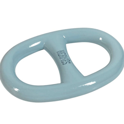 Hermes Scarf Ring Chaine D'ancre Logo Metal Light Blue — view 4