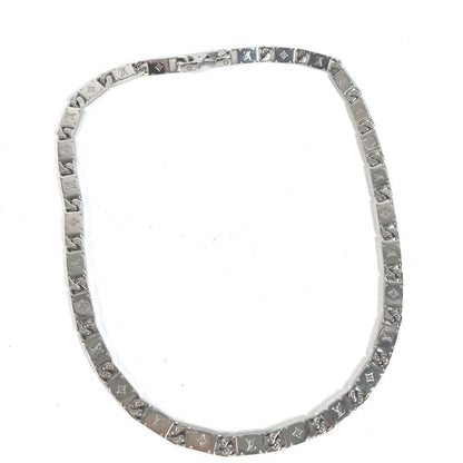 Louis Vuitton Necklace Monogram Tide Up Metal Silver