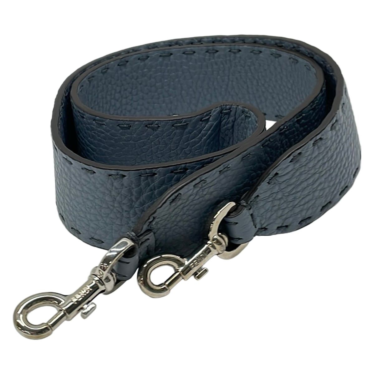 Fendi Handbag Auralee for Ron Herman Blue Gray Leather — view 8
