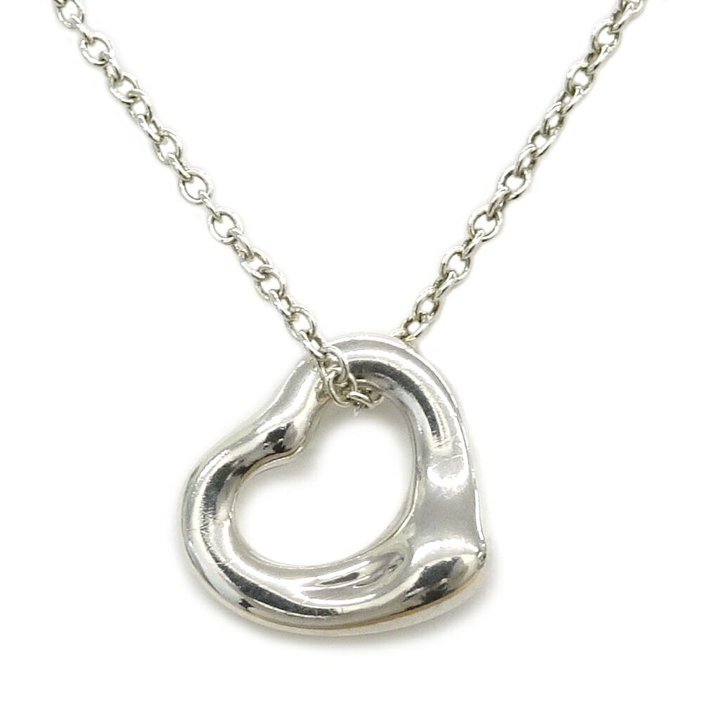 Tiffany & Co Open Heart Pendant Elsa Peretti Silver