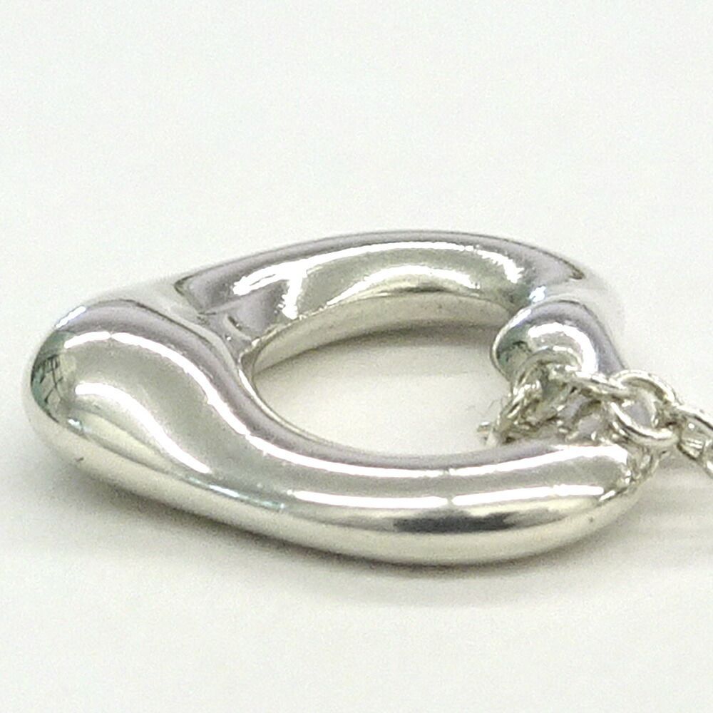 Tiffany & Co Open Heart Pendant Elsa Peretti Silver — view 4