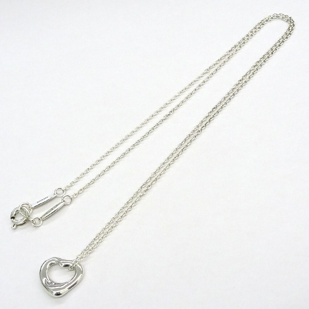Tiffany & Co Open Heart Pendant Elsa Peretti Silver — view 9
