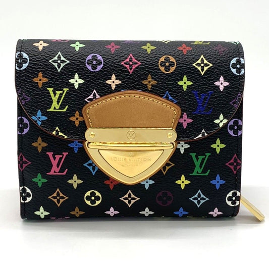 Louis Vuitton Portefeuille Joy Trifold Wallet Monogram Multicolor Black