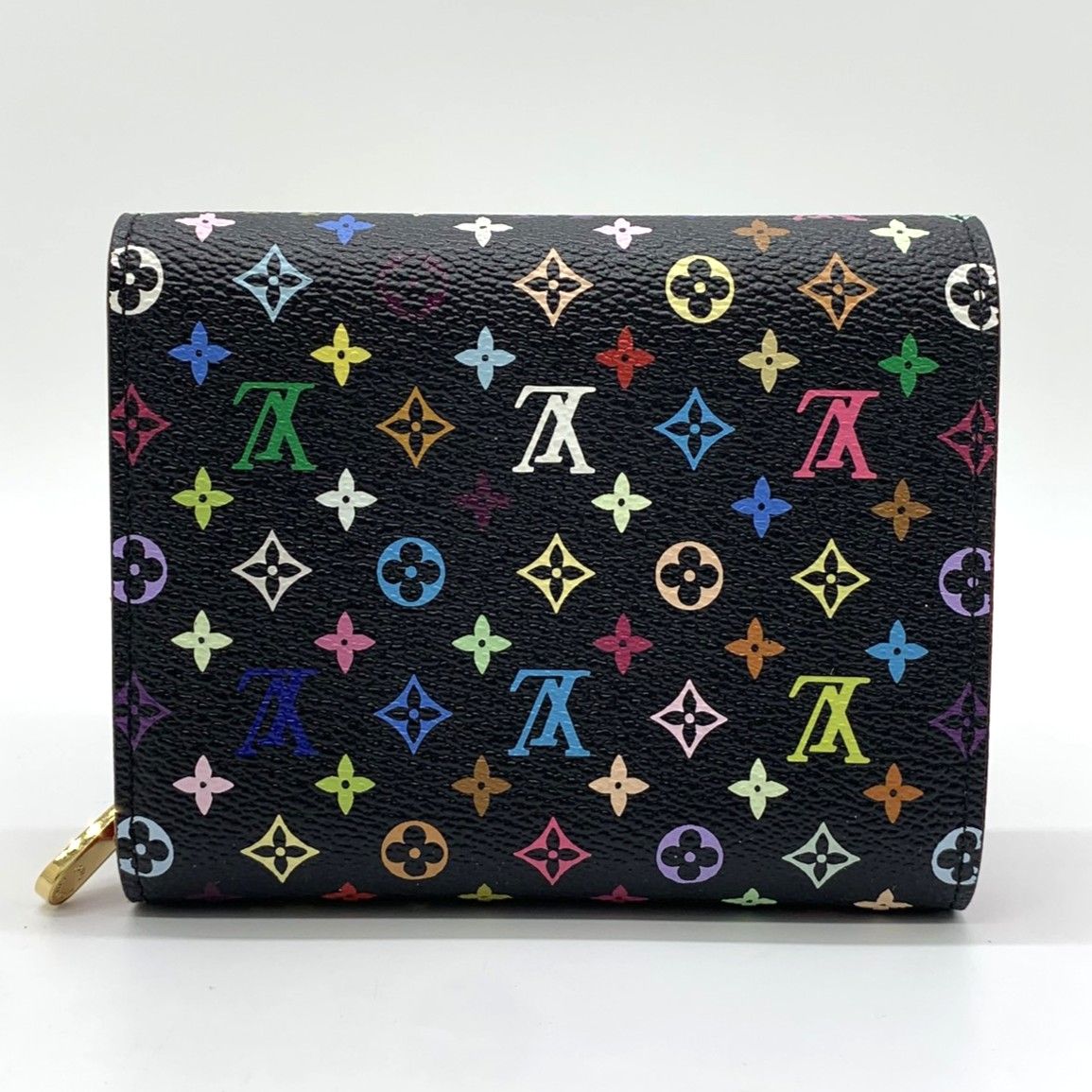Louis Vuitton Portefeuille Joy Trifold Wallet Monogram Multicolor Black — view 2