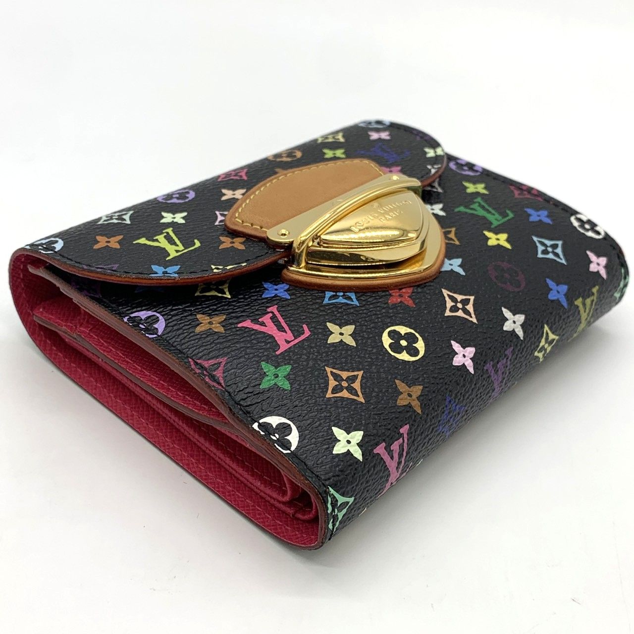 Louis Vuitton Portefeuille Joy Trifold Wallet Monogram Multicolor Black — view 4