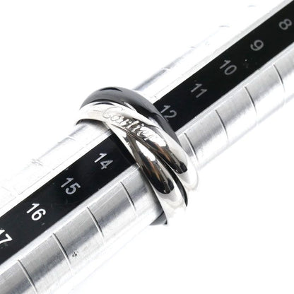 Cartier 18k White Gold Ceramic Trinity Ring — view 5