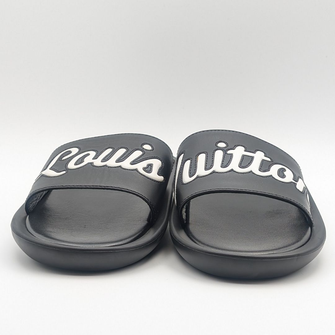 Louis Vuitton Sambas Line Lava Logo Black Sandals — view 3
