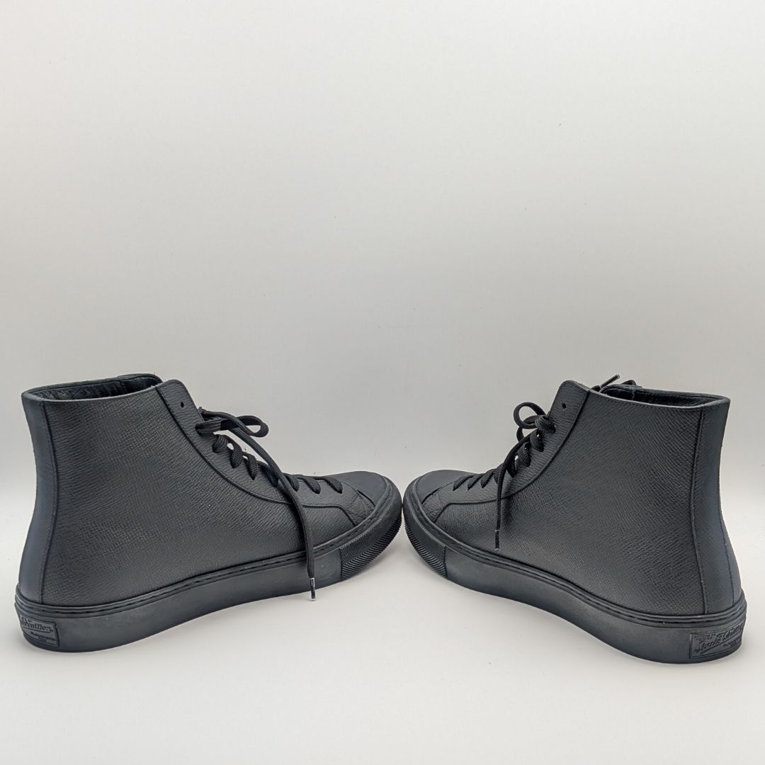 Louis Vuitton Tattoo Line High Cut Sneakers Leather Black Rainbow Shoes — view 3