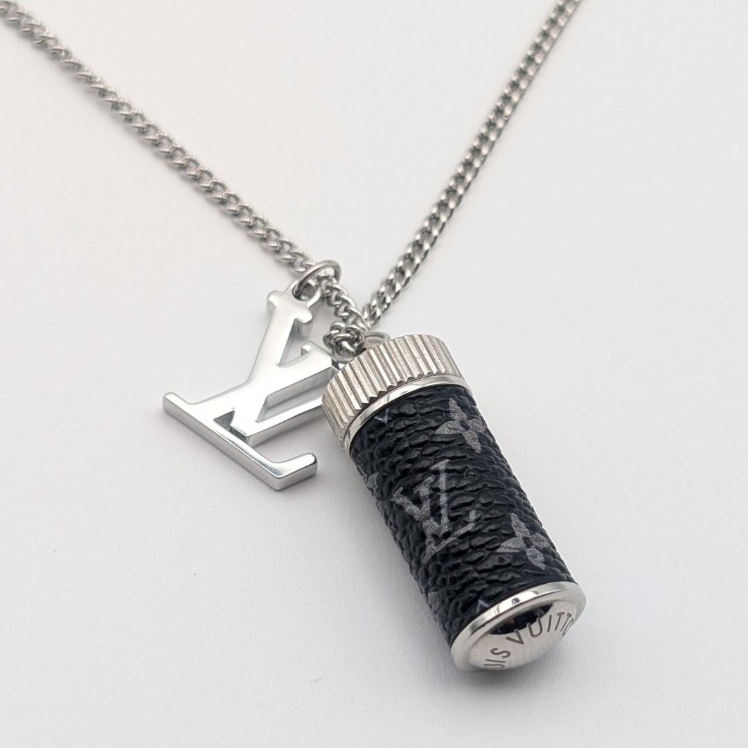 Louis Vuitton Monogram Eclipse Collier Charm Necklace