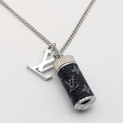 Louis Vuitton Monogram Eclipse Collier Charm Necklace