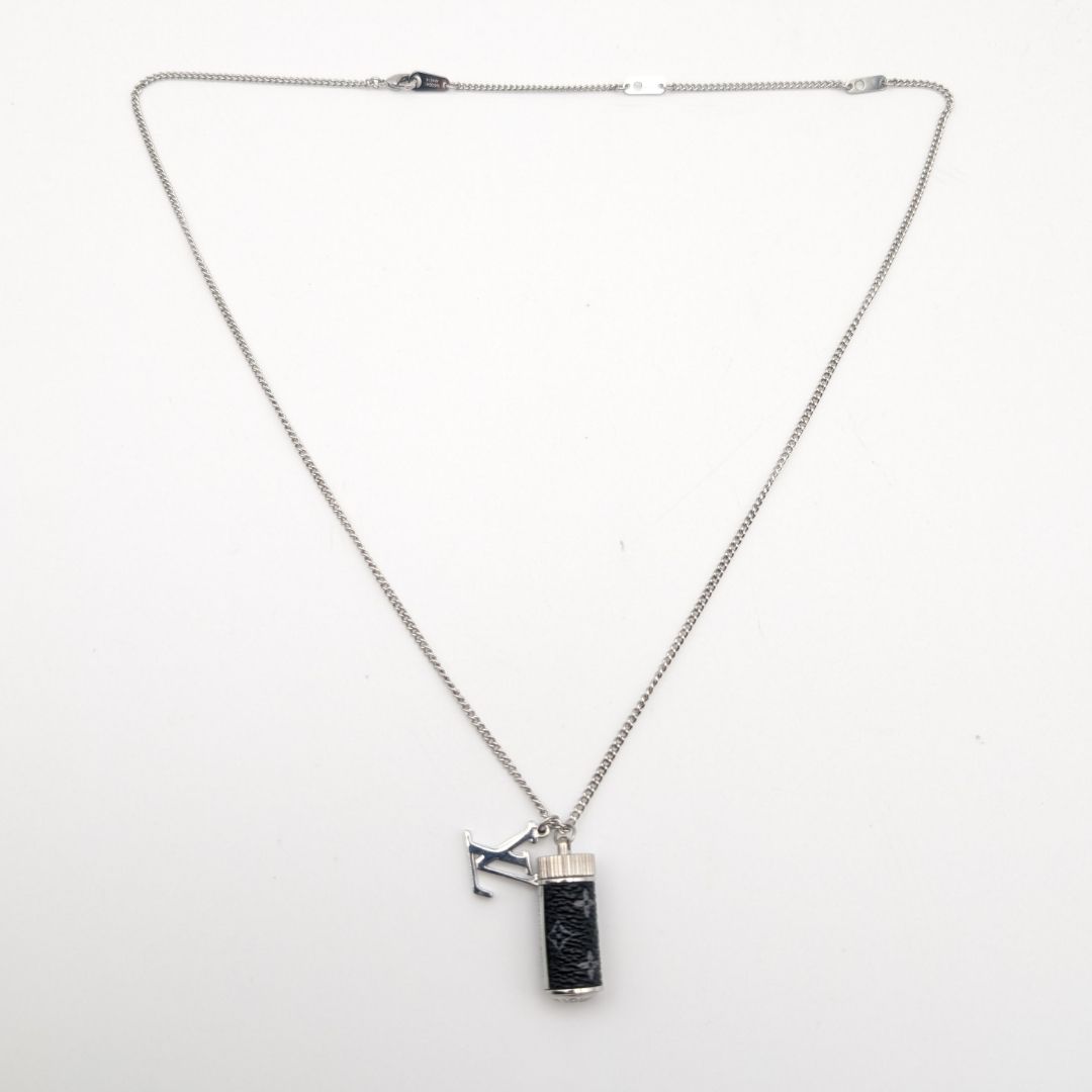 Louis Vuitton Monogram Eclipse Collier Charm Necklace — view 9