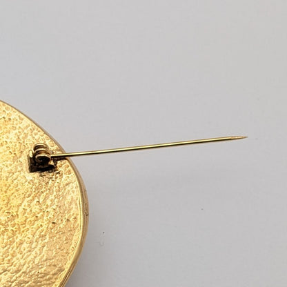 Chanel Brooch CC Logo Gold Sun Round Vintage — view 5