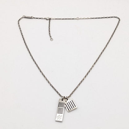 Louis Vuitton Collier Damier Color Silver Necklace — view 8