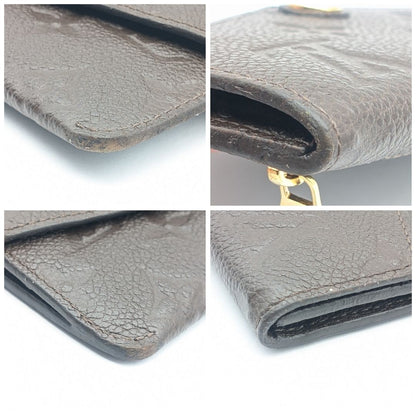 Louis Vuitton Pochette Cles Monogram Empreinte Tail Brown Leather Coin Case — view 4