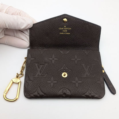 Louis Vuitton Pochette Cles Monogram Empreinte Tail Brown Leather Coin Case — view 6
