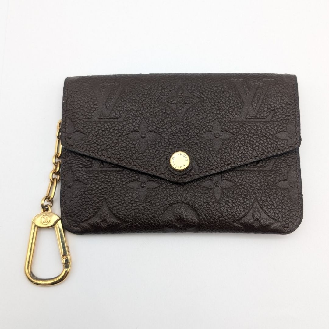 Louis Vuitton Pochette Cles Monogram Empreinte Tail Brown Leather Coin Case — view 2