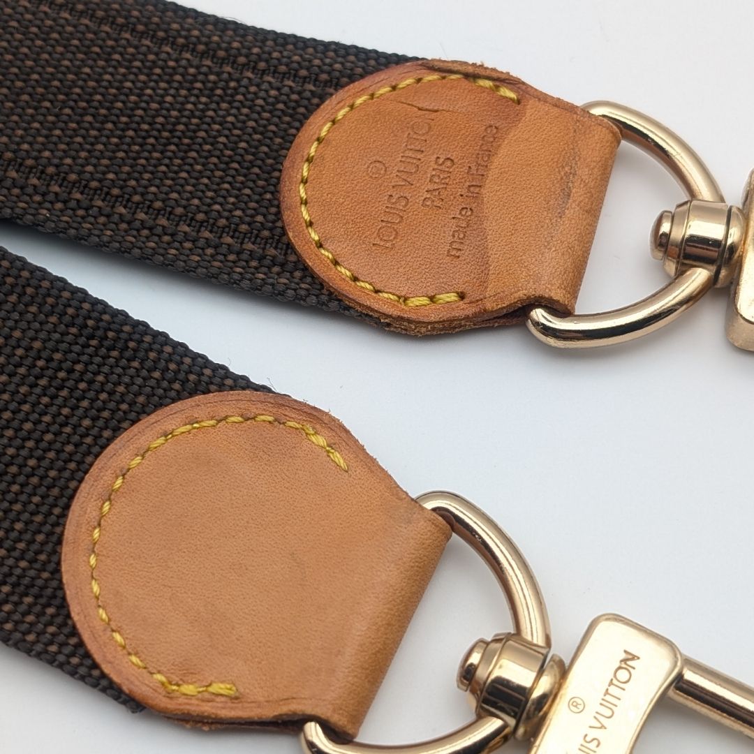 Louis Vuitton Shoulder Strap Leather Nylon Adjustable Gold Alize de Poche — view 2