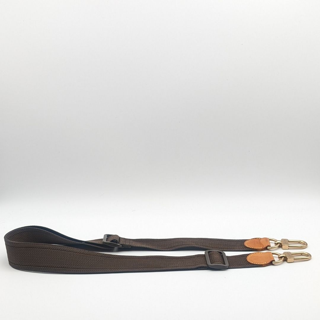 Louis Vuitton Shoulder Strap Leather Nylon Adjustable Gold Alize de Poche — view 7