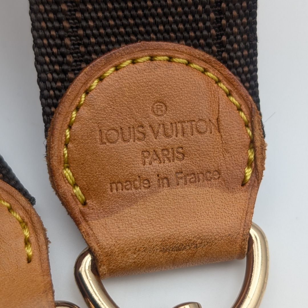 Louis Vuitton Shoulder Strap Leather Nylon Adjustable Gold Alize de Poche — view 4