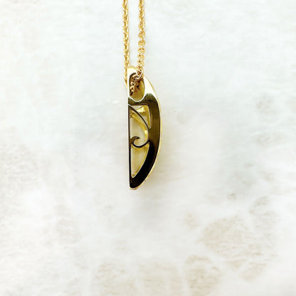Celine Logo Taku Yellow Gold Necklace 42 cm — view 5