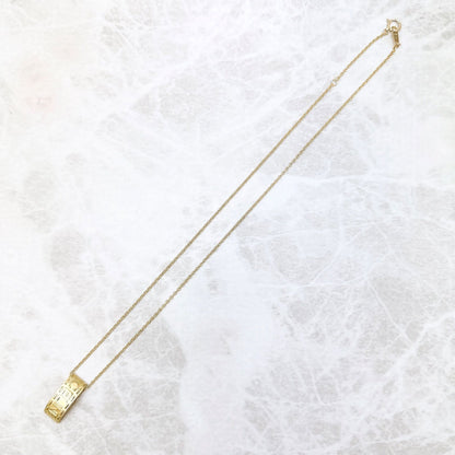 Celine Logo Taku Yellow Gold Necklace 42 cm — view 4