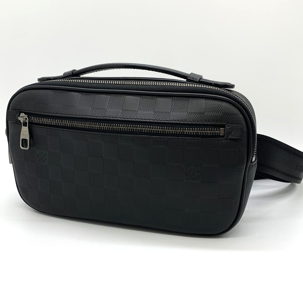Louis Vuitton Ambler Belt Bag Leather Damier Infini Black