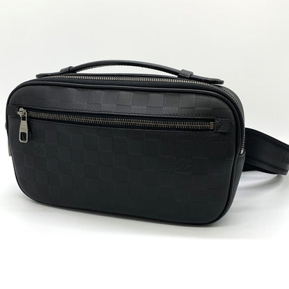 Louis Vuitton Ambler Belt Bag Leather Damier Infini Black
