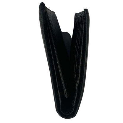 Chanel Bifold Wallet Coco Button Black Leather — view 5