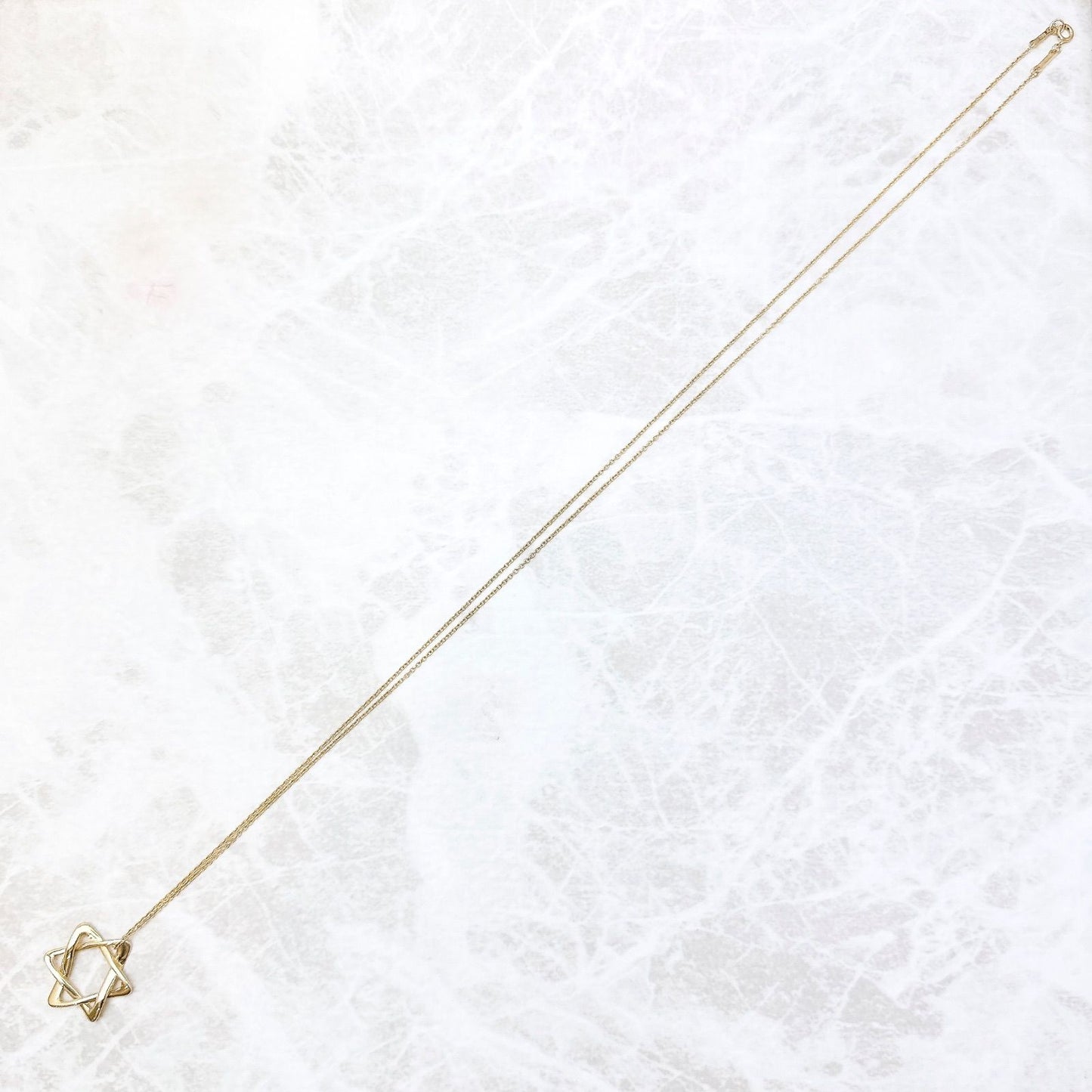 Tiffany & Co Star of David Yellow Gold Necklace 61 cm — view 4
