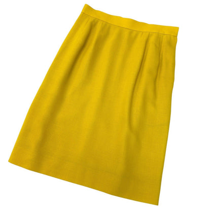 Saint Laurent Vintage YSL Set Skirt Jacket Trim Cooarless Suit S Yellow Black — view 8