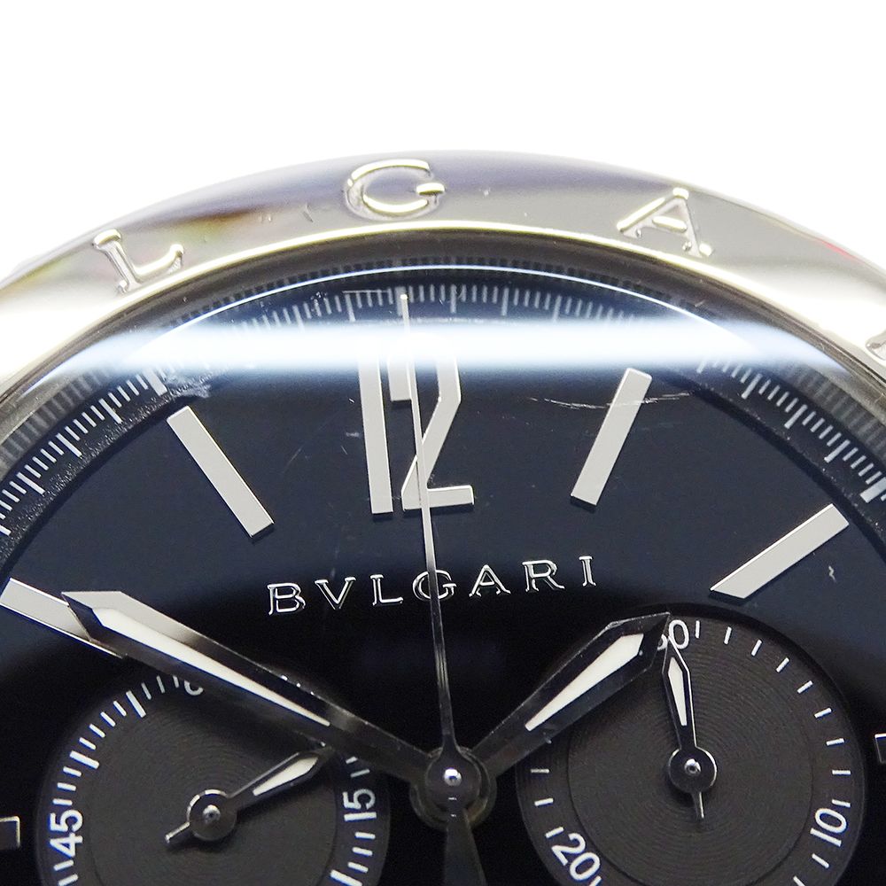 Bvlgari Watch Chronograph Automatic Winding at Stainless Steel Silver Black — view 6