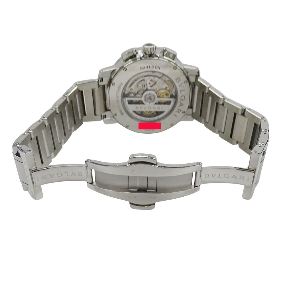 Bvlgari Watch Chronograph Automatic Winding at Stainless Steel Silver Black — view 4