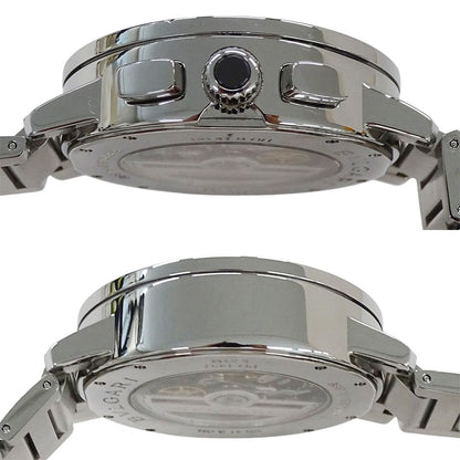 Bvlgari Watch Chronograph Automatic Winding at Stainless Steel Silver Black — view 3