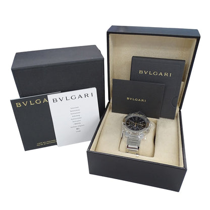 Bvlgari Watch Chronograph Automatic Winding at Stainless Steel Silver Black — view 8