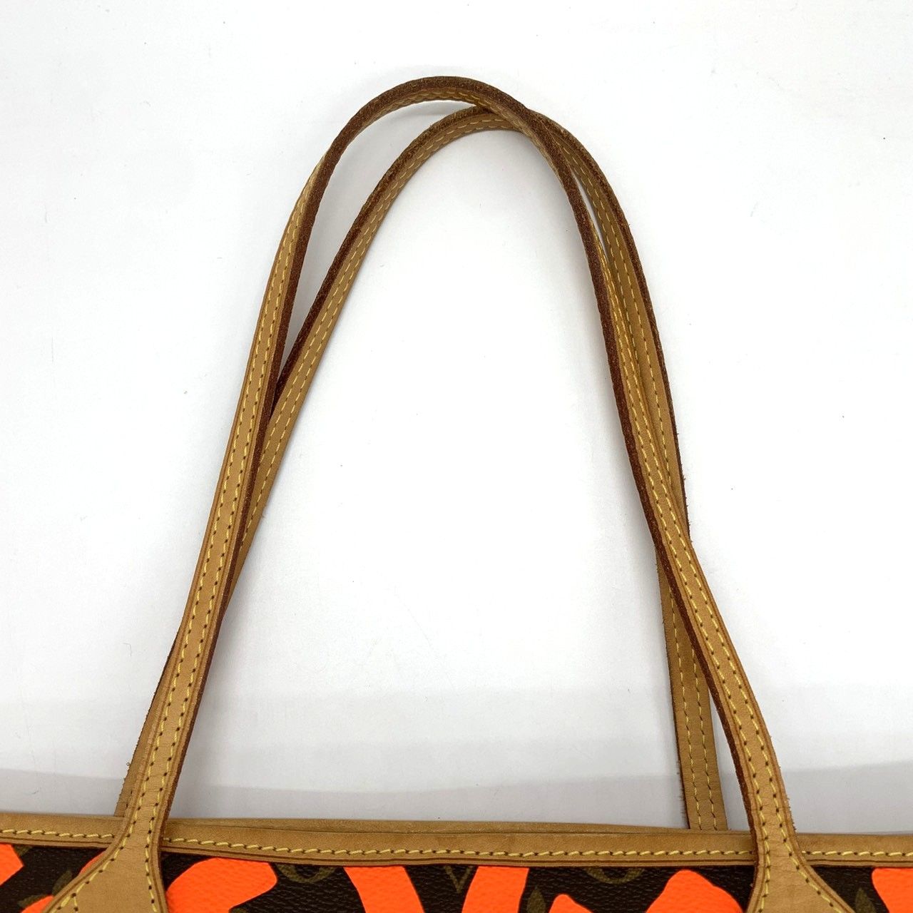 Louis Vuitton Neverfull GM Tote Shoulder Bag Monogram Graffiti Orange — view 5