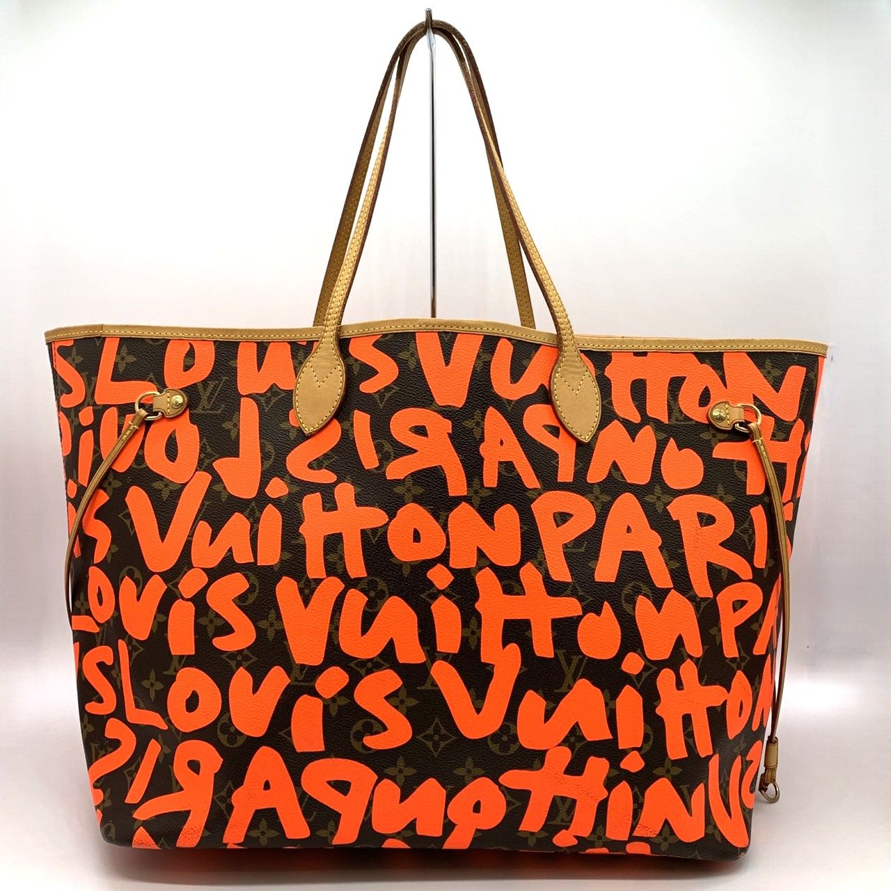 Louis Vuitton Neverfull GM Tote Shoulder Bag Monogram Graffiti Orange — view 4