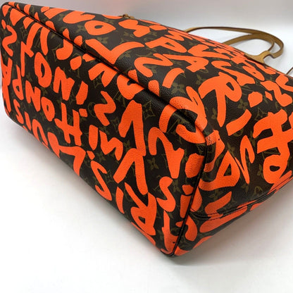Louis Vuitton Neverfull GM Tote Shoulder Bag Monogram Graffiti Orange — view 2