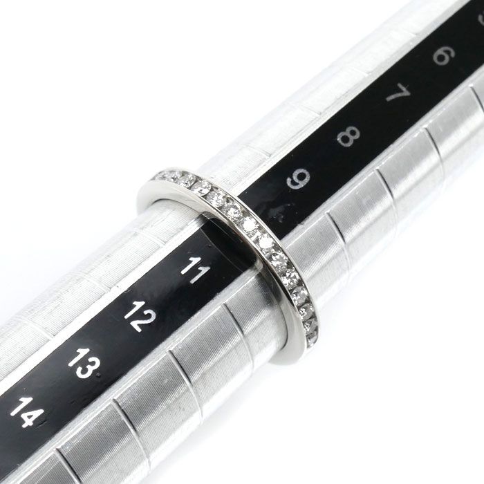 Tiffany & Co Platinum Half Circle Channel Setting Ring Diamond — view 6