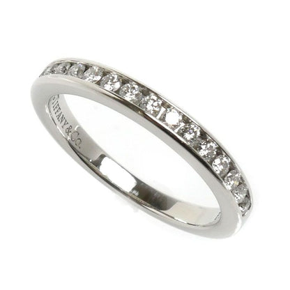 Tiffany & Co Platinum Half Circle Channel Setting Ring Diamond
