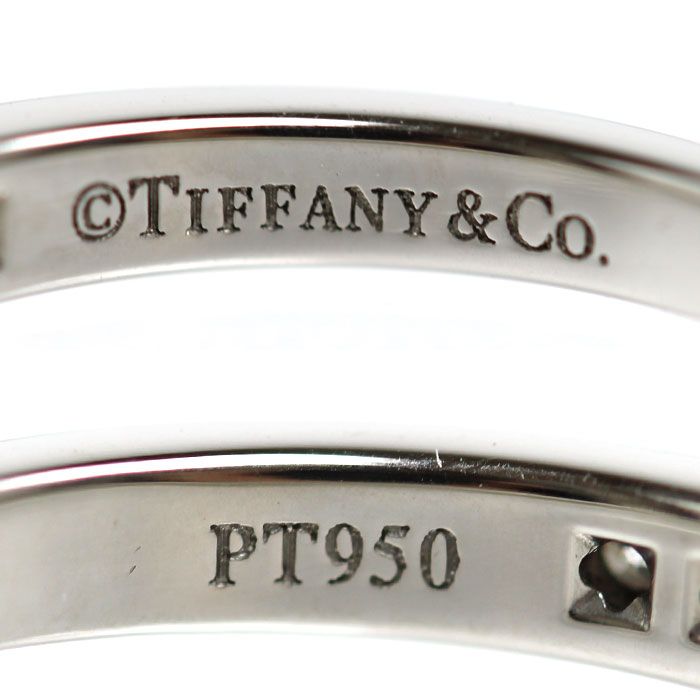 Tiffany & Co Platinum Half Circle Channel Setting Ring Diamond — view 5