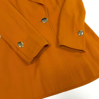 Dior Miss Terra Jacket Blazer Gold Button M Orange — view 5
