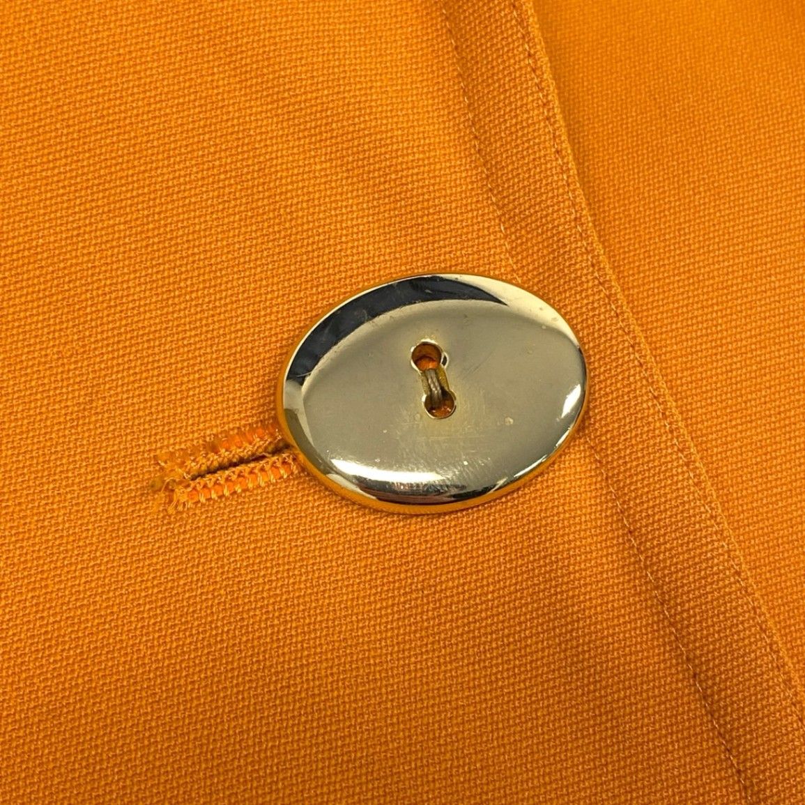 Dior Miss Terra Jacket Blazer Gold Button M Orange — view 7