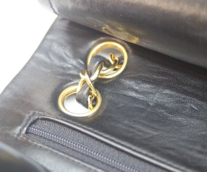 Chanel Black Lamb Gold Double Flap Quilted 23 — view 8