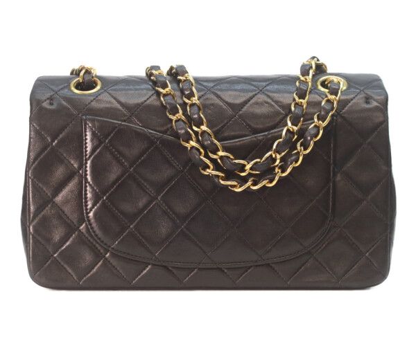 Chanel Black Lamb Gold Double Flap Quilted 23 — view 3