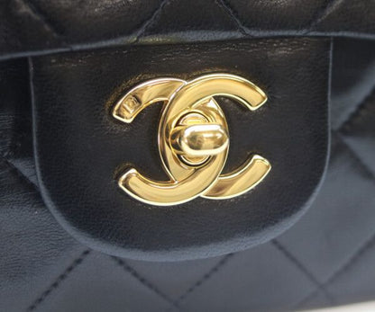 Chanel Black Lamb Gold Double Flap Quilted 23 — view 6