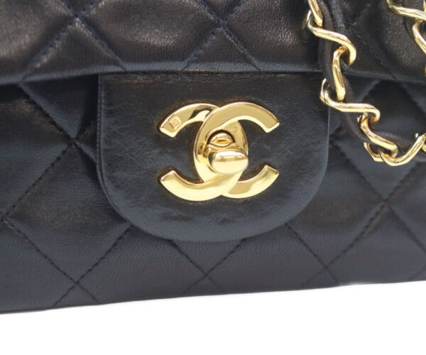 Chanel Black Lamb Gold Double Flap Quilted 23 — view 6